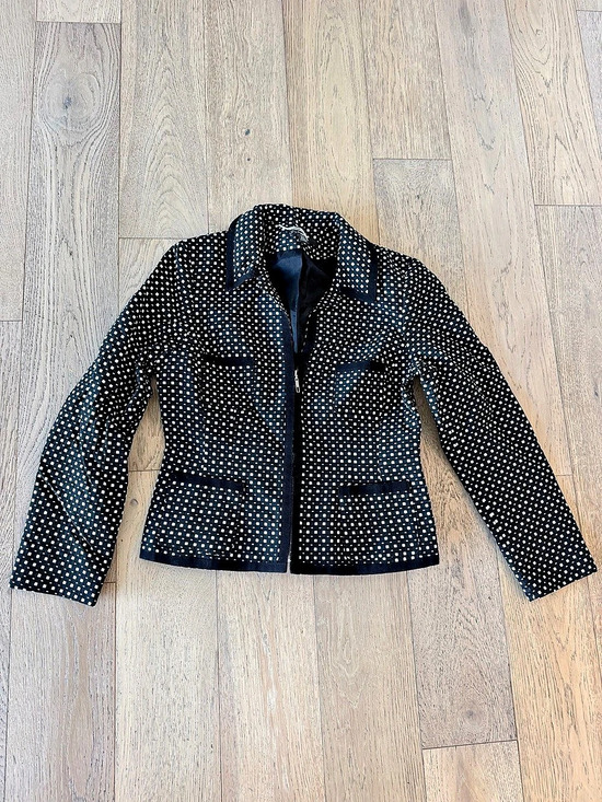 louben Jackets & Blazers - Louden Polka Dot Jacket Black & White Size 8 NWT